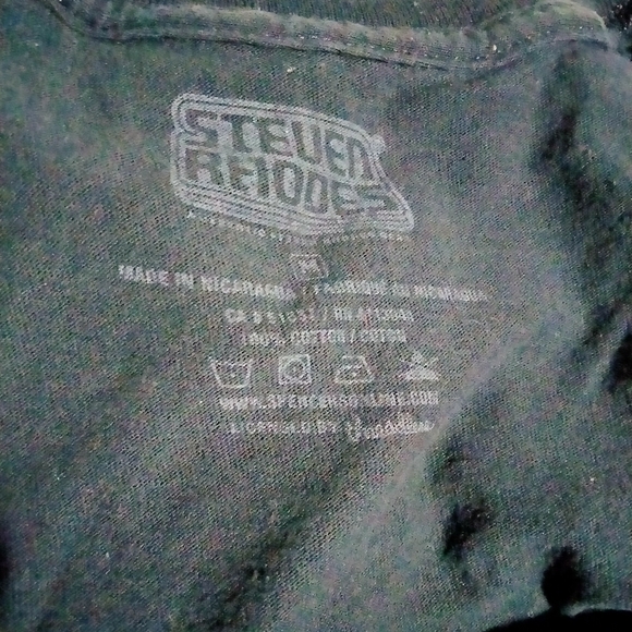 **SOLD** Black Steven Rhodes "Trust in God" Cthulhu Tee Size Medium - Picture 3 of 4